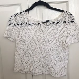 A lace crop top